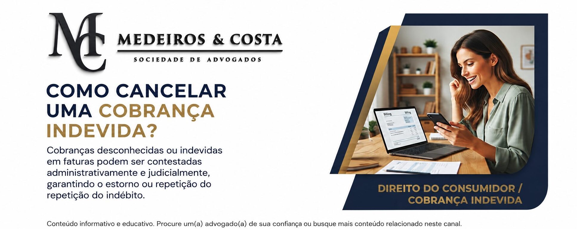 Direito Consumidor - Cobrança Indevida -Banner