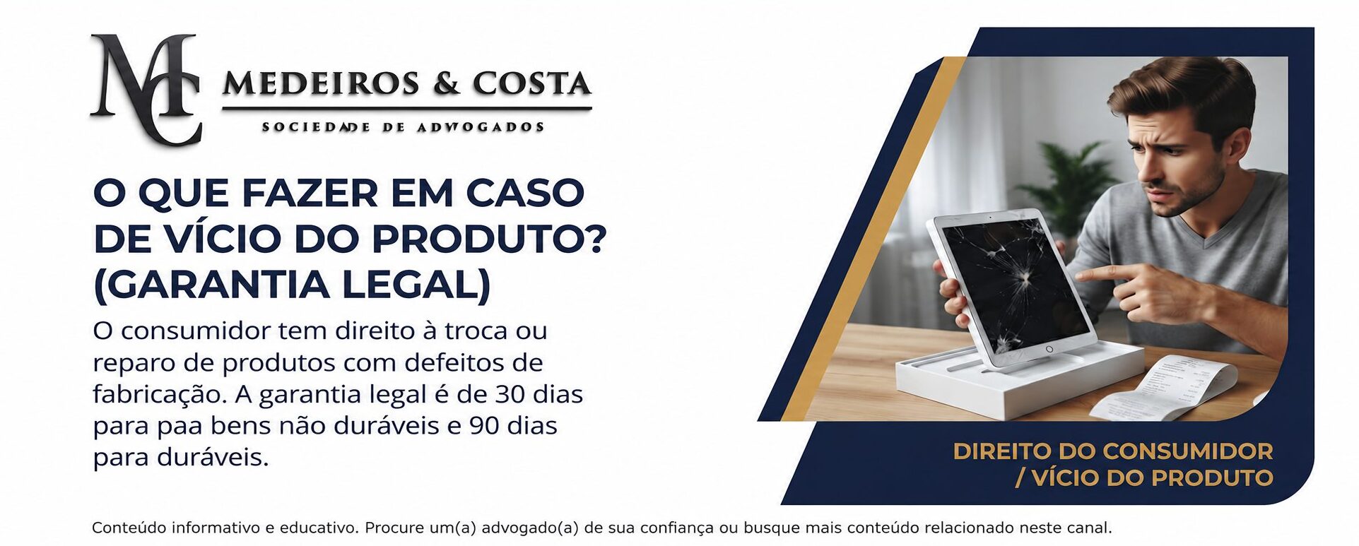 Direito Consumidor - Vício do Produto -Banner