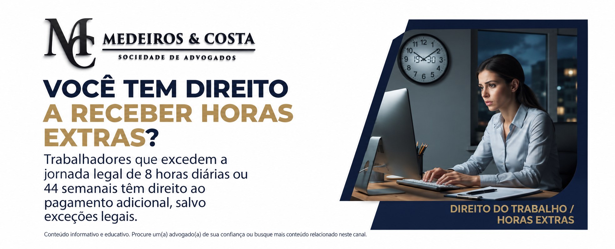 Direito Trabalho- Horas Extras -Banner